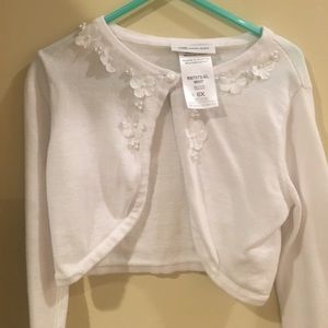 Young’s girls crop dress sweater. By Bonnie Jean